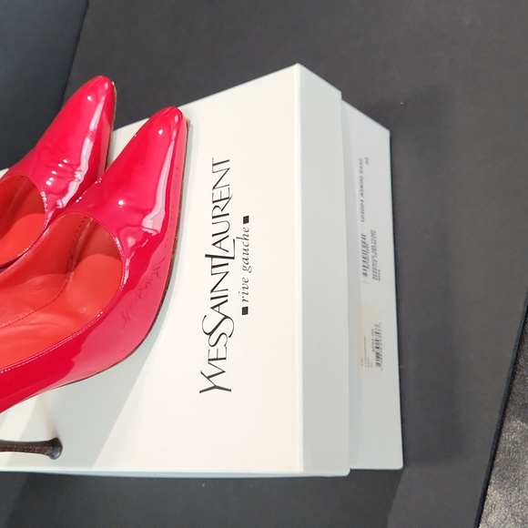 Yves Saint Laurent red patent leather high heels - Picture 6 of 7